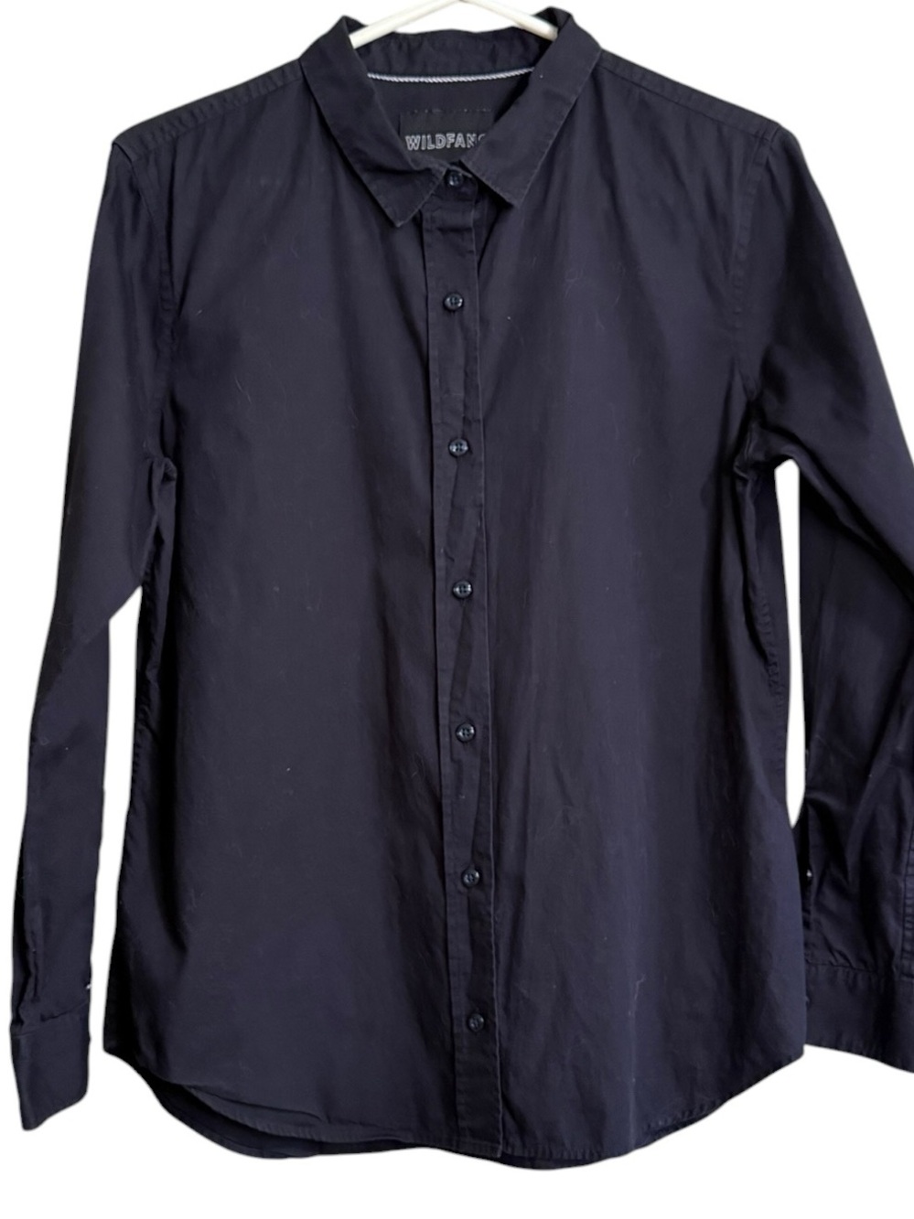 Wildfang womens Black Long-Sleeve Button-Down Shirt